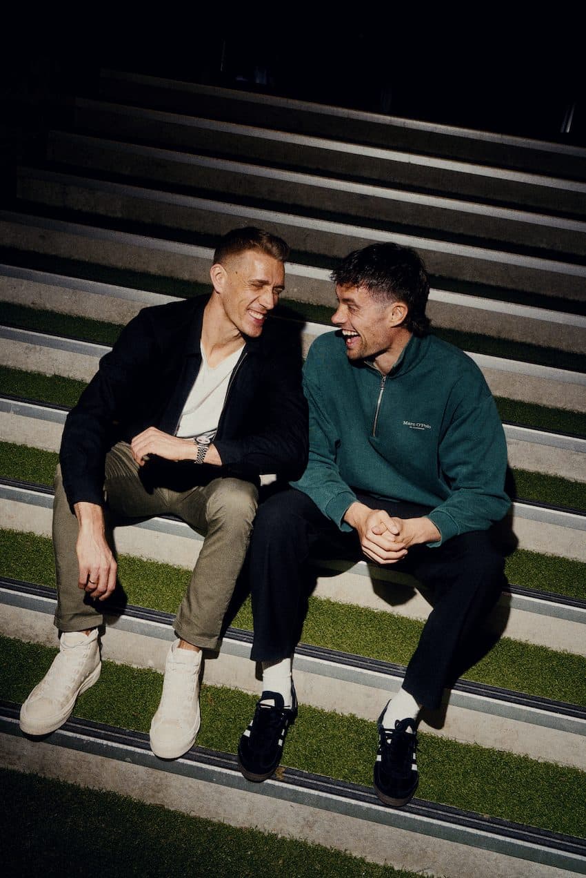 Nils Petersen und Pipo Konrad im Gespraech